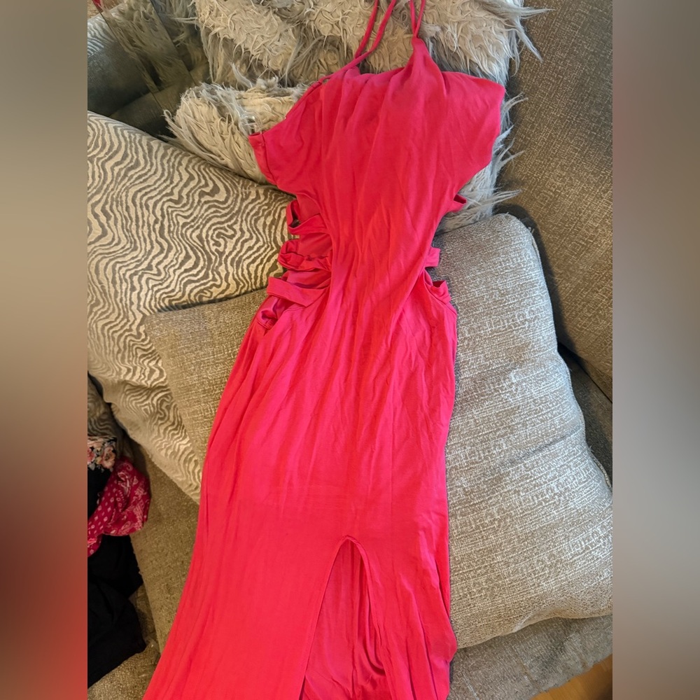 Fashion Nova Fuchsia Maxi Dress